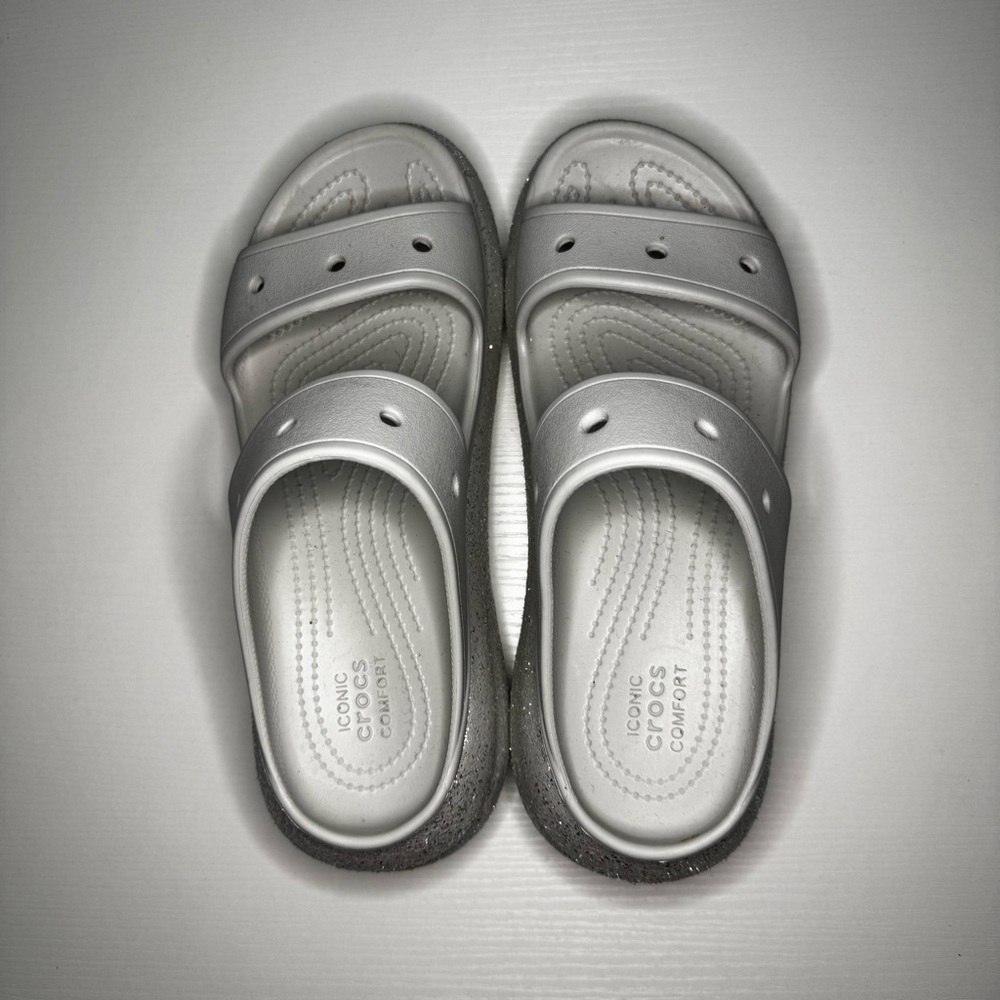 Crocs Classic Crush Platform Sandals Womens- Size 9 - Picture 5 of 8